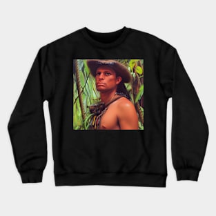 Portrait of an Amazonian hunter Crewneck Sweatshirt